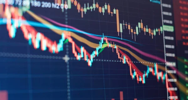 Forex Obchodování Graf Svícen Graf Vhodný Pro Koncepci Finančních Investic — Stock fotografie