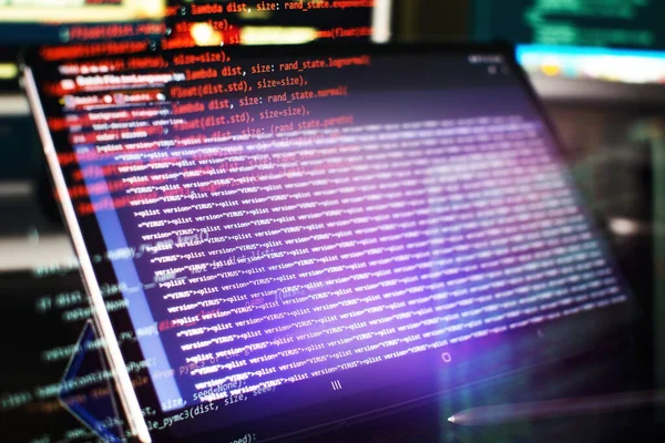 Modern Teknik Php Syntax Markerad Skriva Programmeringsfunktioner Bärbar Dator Stordata — Stockfoto