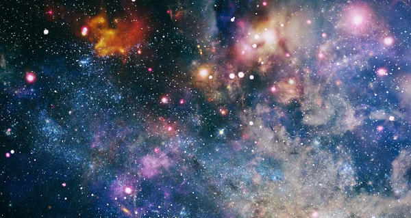 Gwiazdy Dalekie Galaktyki Tapeta Tle Kosmiczna Tapeta Science Fiction Elementy — Zdjęcie stockowe