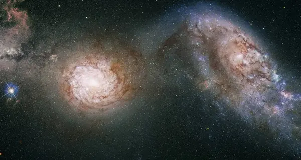 Estrellas Planeta Galaxia Nebulosa Colores Cúmulo Abierto Estrellas Universo Elementos — Foto de Stock