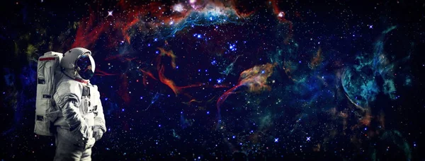 Astronaut Yttre Rummet Kosmisk Konst Science Fiction Tapet Skönhet Rymden — Stockfoto