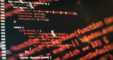 Laptop Kapanış Fotoğrafını Göster. Web tasarımı programlayıcı geliştirici ekran için bilgi teknolojisi web sitesi kodlama standartları.