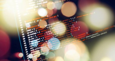 Laptop Kapanış Fotoğrafını Göster. Web tasarımı programlayıcı geliştirici ekran için bilgi teknolojisi web sitesi kodlama standartları.