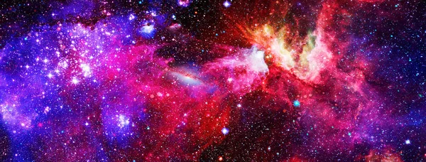 Movimiento Partículas Estelares Sobre Fondo Negro Nebulosa Luz Estelar Galaxia — Foto de Stock