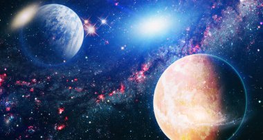 Yıldız tozu ve Samanyolu ile renkli kozmos. Sihirli renkli galaksi. Sonsuz evren ve yıldızlı gece. NASA tarafından desteklenen bu görüntünün elementleri.