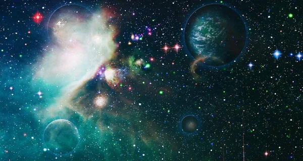 Διάστημα Δείχνει Την Ομορφιά Της Εξερεύνησης Του Διαστήματος Μακρινός Γαλαξίας — Φωτογραφία Αρχείου
