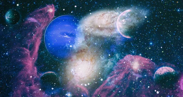 Зовнішній Простір Демонструє Красу Дослідження Космосу Далекі Галактики Абстрактний Образ — стокове фото