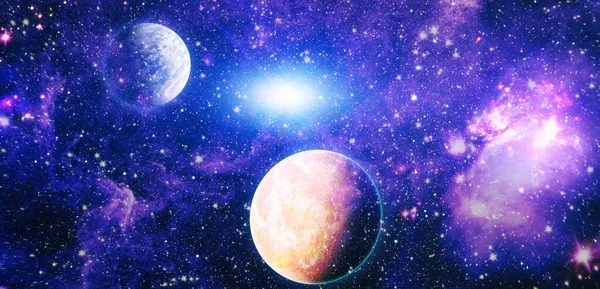 Bolygók Fantasztikus Sci Tapéta Kozmikus Táj Kép Elemeit Nasa Bocsátotta — Stock Fotó