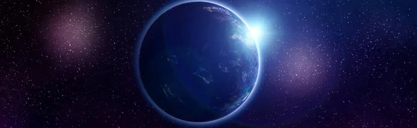 Dünya Uzaydan Siyah Bir Zemin Üzerinde — Stok fotoğraf