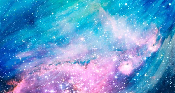 Deep Space Stars Far Galaxies Wallpaper Background Sci Space Wallpaper — Stockfoto