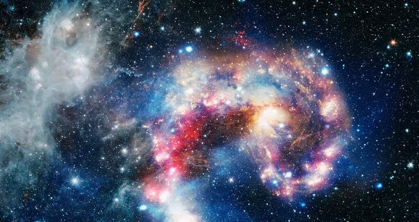 Γαλαξίας Και Φως Πλανήτες Αστέρια Και Γαλαξίες Στο Διάστημα Που — Φωτογραφία Αρχείου