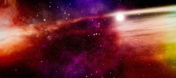 Cosmos Coloridos Con Polvo Estrellas Vía Láctea Galaxia Color Mágico — Foto de Stock