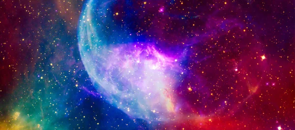 Spazio Multicolore Campo Stellare Nebulosa Nello Spazio Profondo Molti Anni — Foto Stock