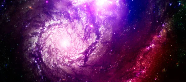 Färgglada Kosmos Med Stjärnstoft Och Mjölkaktigt Sätt Magisk Färggalax Oändligt — Stockfoto