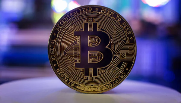 Gold bitcoin with stock graph for background, Gold bitcoin with stock graph for background,