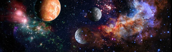 Planeten Sterne Und Galaxien Weltall Die Die Schönheit Der Weltraumforschung — Stockfoto