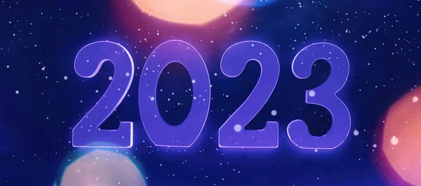 2023 New Year Celebration Blurred Lights Background — 图库照片