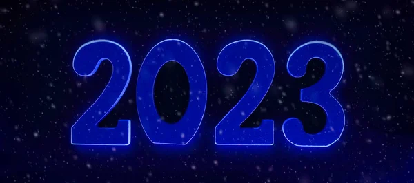 Background New Year 2023 Beautiful Panoramic Web Banner — Photo