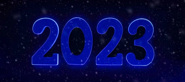 Background New Year 2023 Beautiful Panoramic Web Banner — Stock Photo, Image