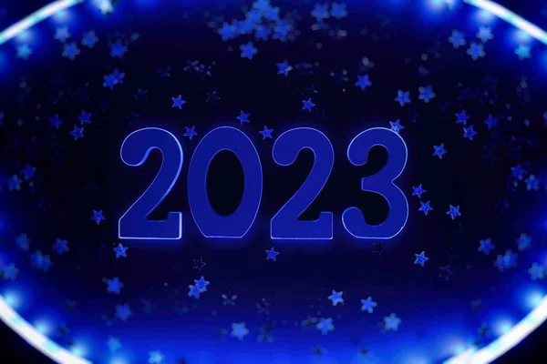 Background New Year 2023 Beautiful Panoramic Web Banner — Stok fotoğraf