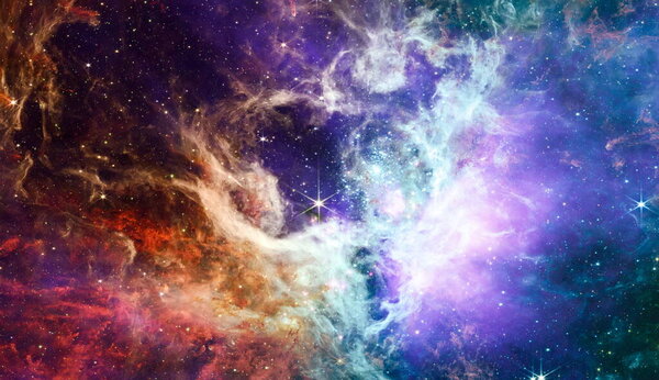 Cosmic Tarantula abstraction space background for design. Deep Space with Cosmic Clouds Stars and Planets background - panorama of dark outer space . Elements of this image furnished by NASA