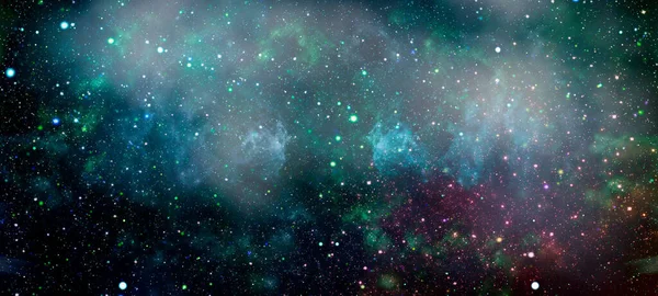 Panorâmica Olhando Para Espaço Profundo Céu Noturno Escuro Cheio Estrelas — Fotografia de Stock