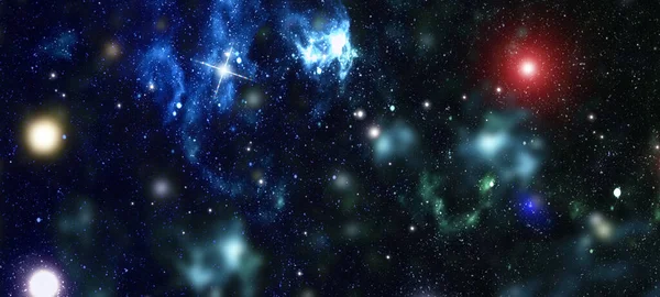 Galaxen Utrymme Som Supernova Färgglada Ljus Glöder Space Nebula Blå — Stockfoto