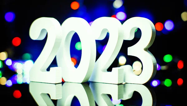 2023 New Year Celebration Blurred Lights Background — Stockfoto