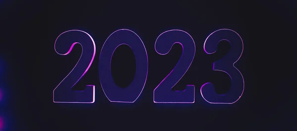 Background New Year 2023 Beautiful Panoramic Web Banner — Zdjęcie stockowe