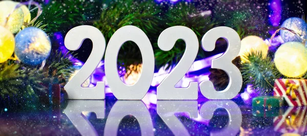 New Year Eve 2023 Celebration Background Happy New Year 2023 — Stockfoto