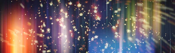 ライトの背景 クリスマスの壁紙の装飾コンセプトのぼかし休日の祭りの背景 輝き円が点灯お祝い表示 — ストック写真