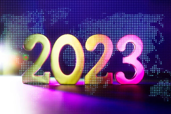 Bonne Année 2023 Symbole Nombre 2023 Avec Concept Célébration — Photo