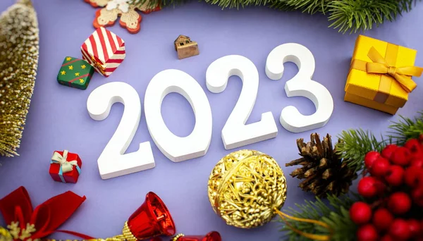 Merry Christmas Happy New Year Concept Banner Happy New Year — Stockfoto
