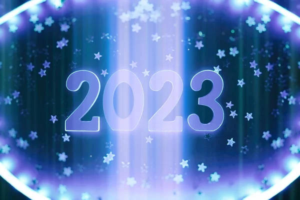 Предпосылки Новому 2023 Году Красивый Панорамный Веб Баннер — стоковое фото