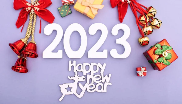 Xmas Cartão 2023 Férias Feliz Ano Novo Espaço Para Sms Fotos De Bancos De Imagens