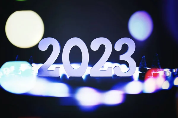 2023 New Year Celebration Blurred Lights Background — Stockfoto