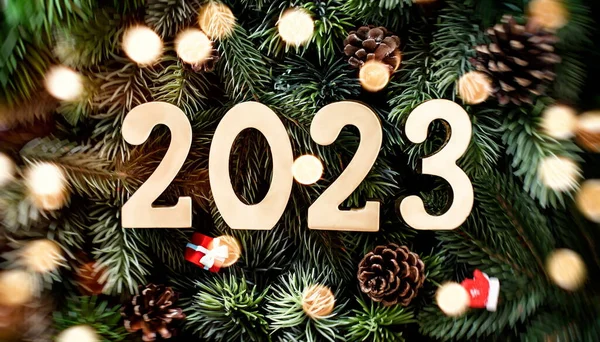 Веселого Різдва Щасливого Нового Року Веселого Різдва Щасливого Нового 2023 — стокове фото