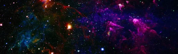 Space Bakgrund Med Röd Nebulosa Och Stjärnor Delar Denna Bild — Stockfoto