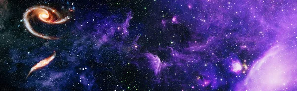 Space Background Red Nebula Stars Elements Image Furnished Nasa — Stock Photo, Image