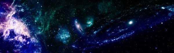 Renkli Yıldızlı Gece Gökyüzü Dış Uzay Arka Planı Gezegenlerin Yıldızların — Stok fotoğraf