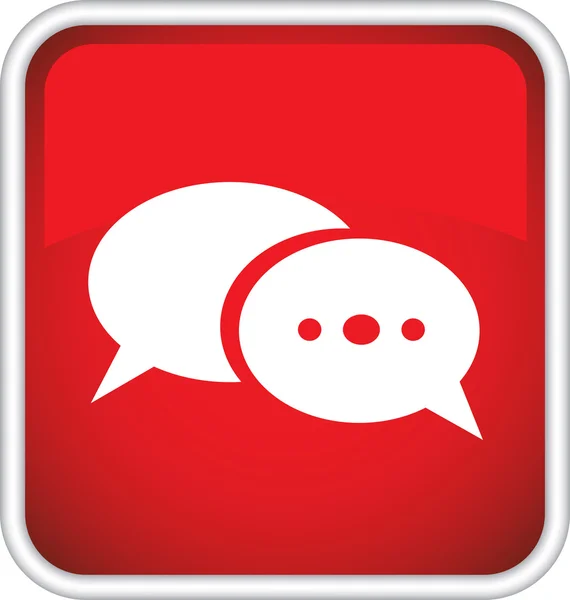 Ícone vermelho sms — Vetor de Stock