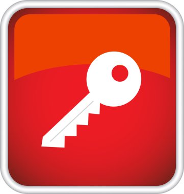 kırmızı bir simge tuşu.