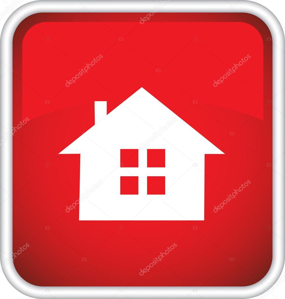 Stock Image - red sign with a picture of the house.