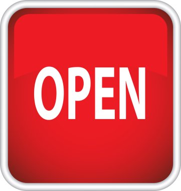 Açık etiketli kırmızı bir simge