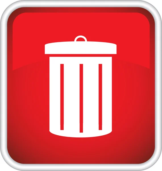 Símbolo, ícone, lixo — Vetor de Stock