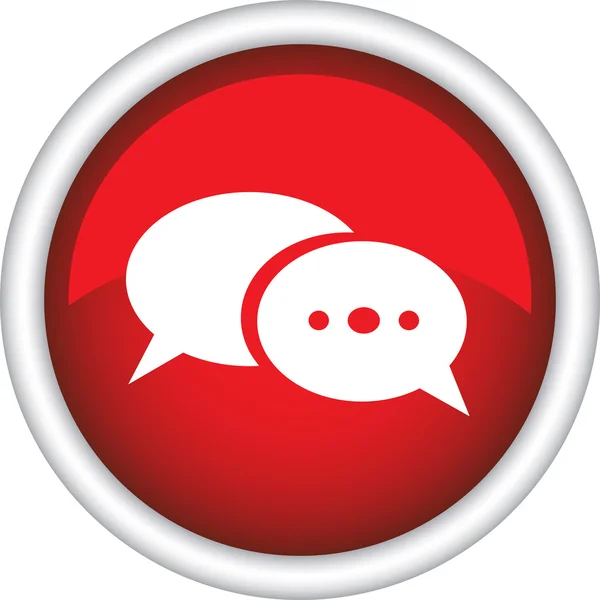Rojo icono sms — Vector de stock