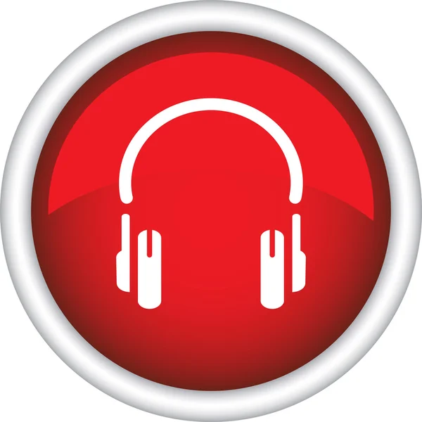 Okrągła ikona z wizerunkiem słuchawki — Wektor stockowy