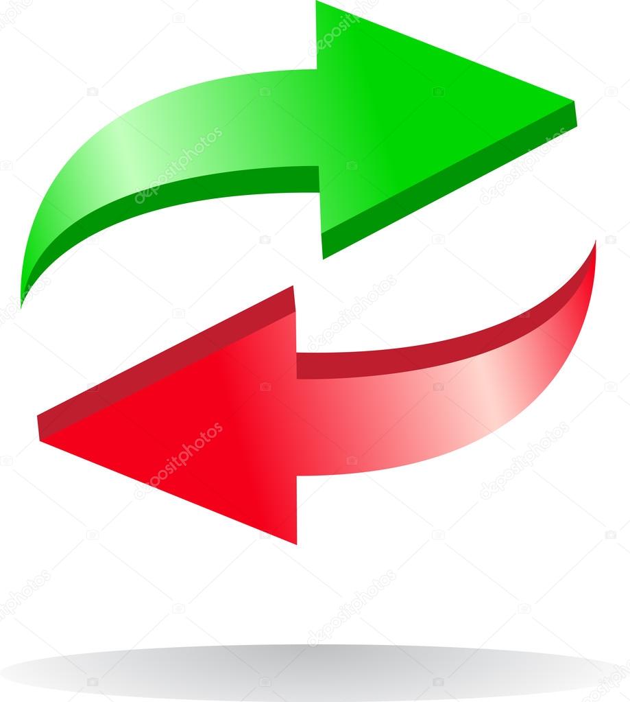 Stock Image - guides colored arrows