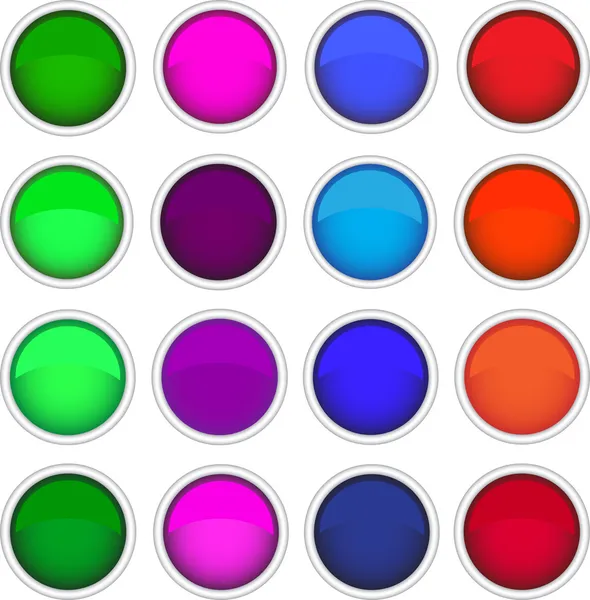 Reihe farbiger Symbole — Stockvektor