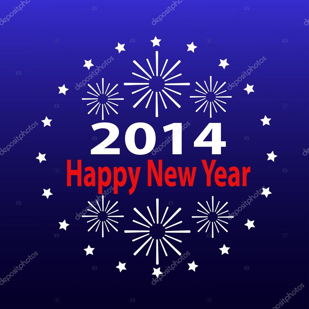 Stock Image - Postcard for New Year.